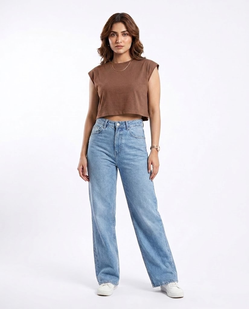 Women Plain Cap Sleeve T-Shirt
