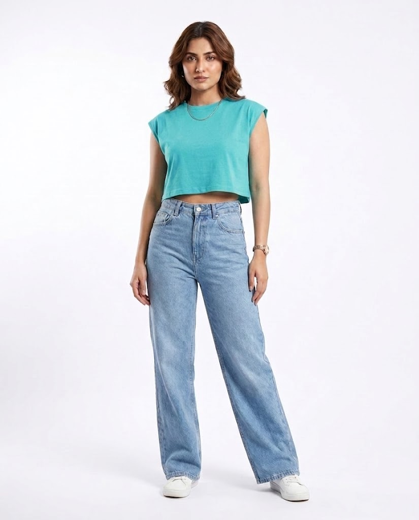 Women Plain Cap Sleeve T-Shirt