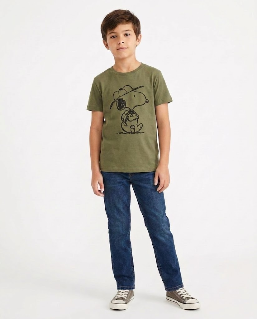 Boys Printed Snoopy T-Shirt