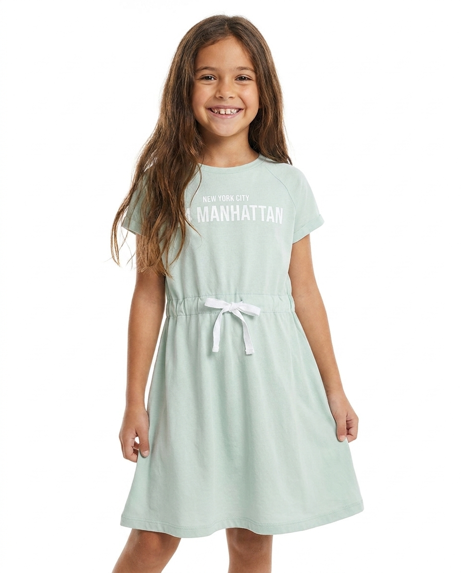 Girls Printed New York Dress