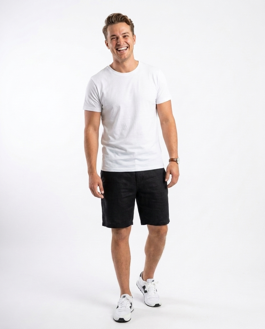 Men Linen Casual Short