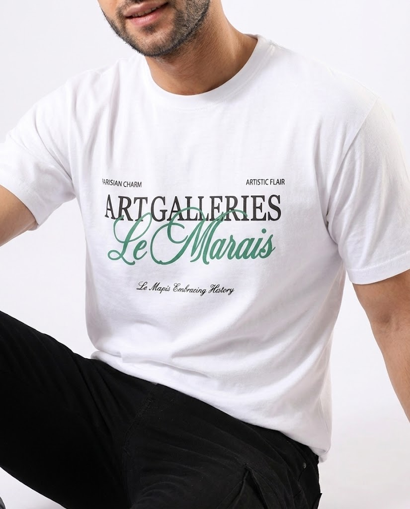 MEN PRINTED ART GALLERIES OVER SIZE T-SHIRT