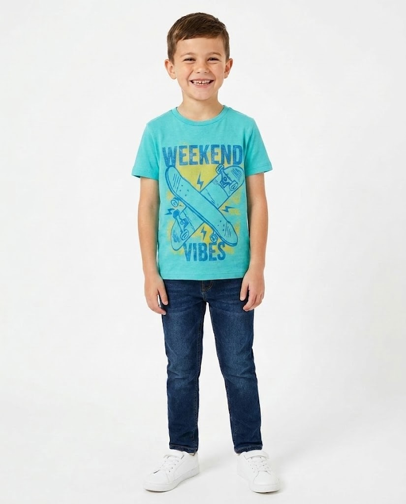 Boys Printed Half Sleeves T-Shirt