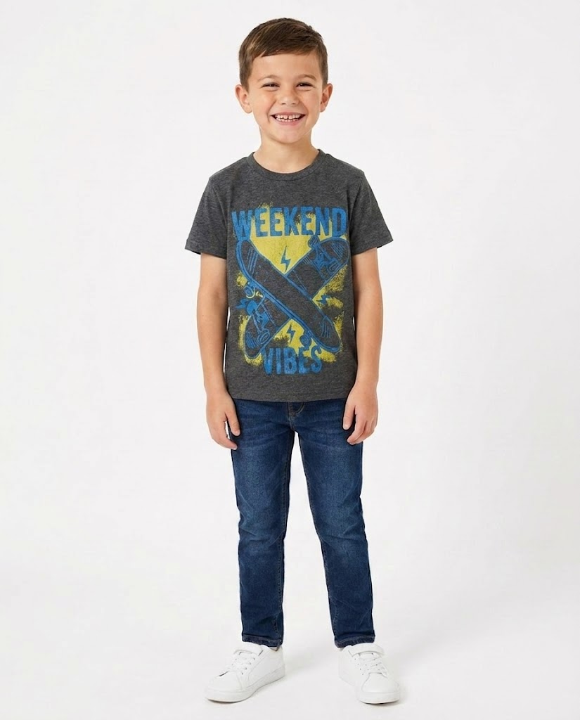 Boys Printed Half Sleeves T-Shirt
