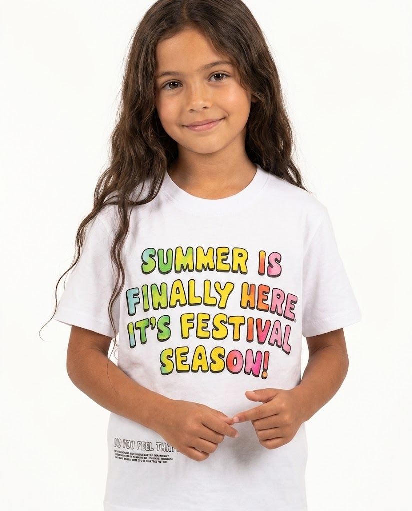 Girls Short Sleeves Printed T-Shirt