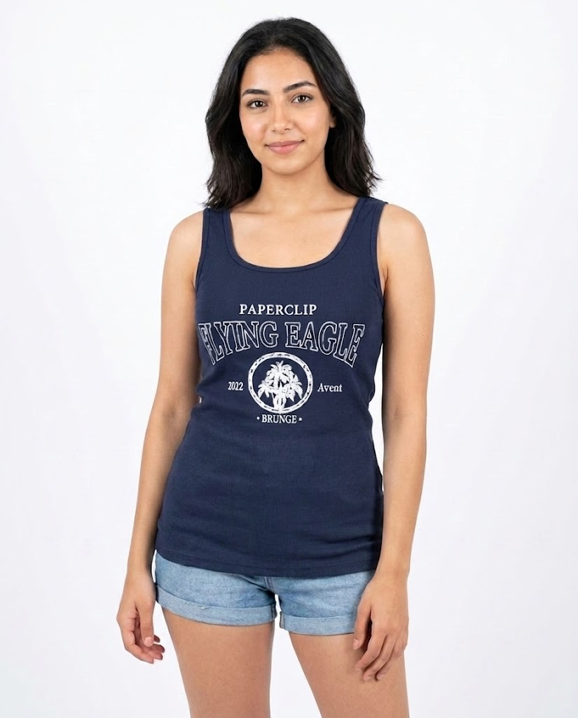 Women Flying Eagle Print Cap Sleeve T-Shirt