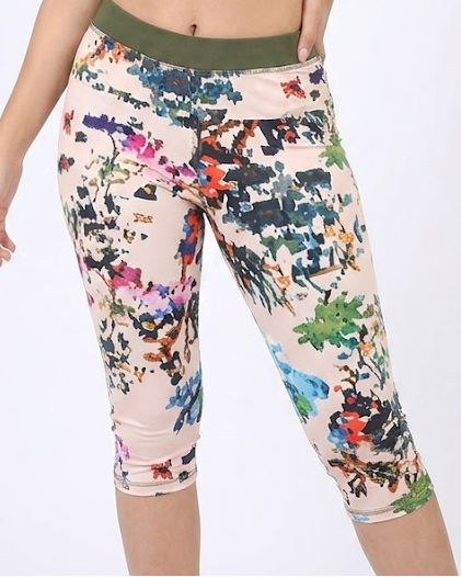 Women Printed Soft Bra And Pants Sports Set