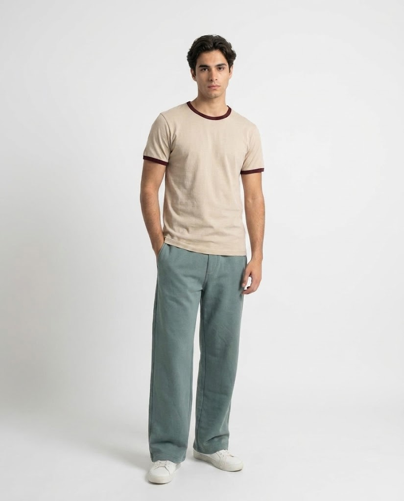 Men Plain Half Sleeves T-shirt