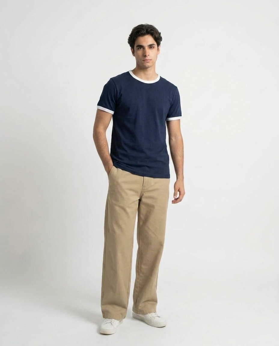 Men Plain Half Sleeves T-shirt