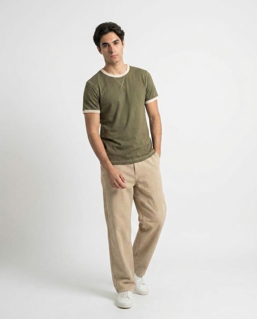 Men Plain Half Sleeves T-shirt