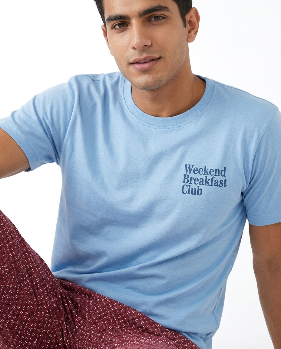 Men Printed Weekend Half Sleeves T-shirt