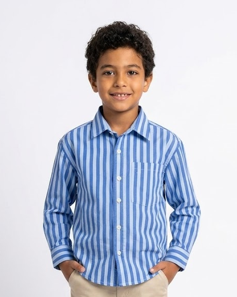 Boys Stripped Casual Long Sleeves Shirt