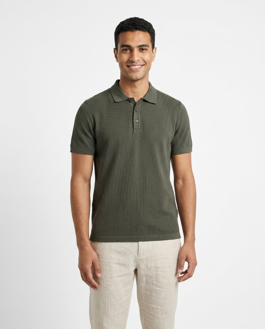Men Plain Half Sleeves Polo T-shirt