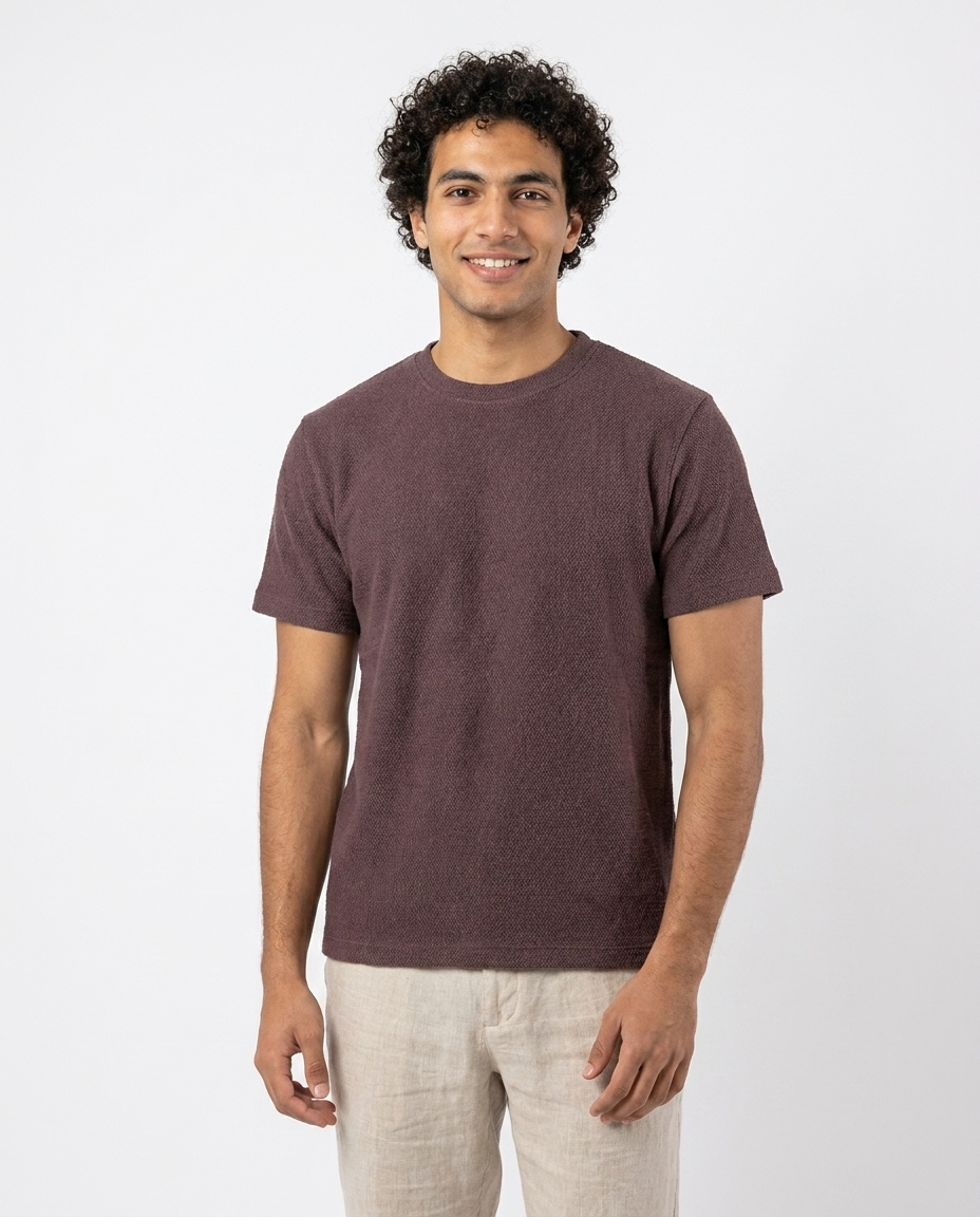 Men Jaqured Half Sleeves T-shirt