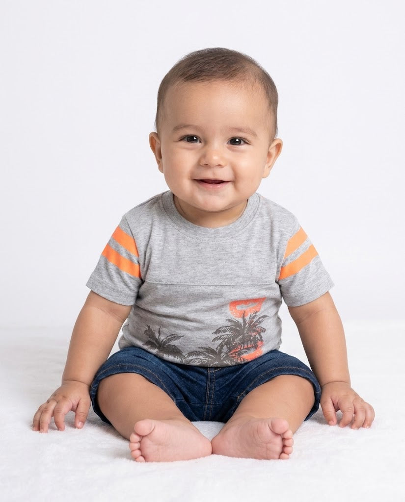 BABY BOY PRINTED HALF SLEEVES T-SHIRT