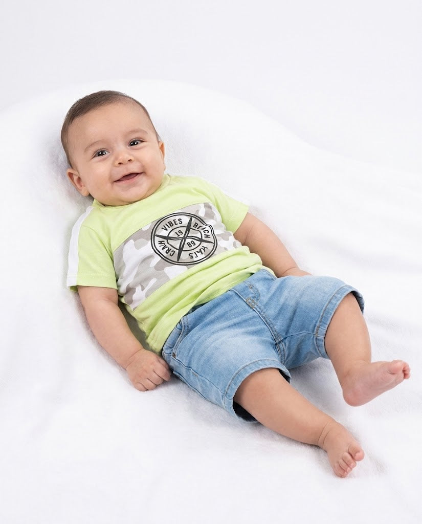 BABY BOY PRINTED HALF SLEEVES T-SHIRT