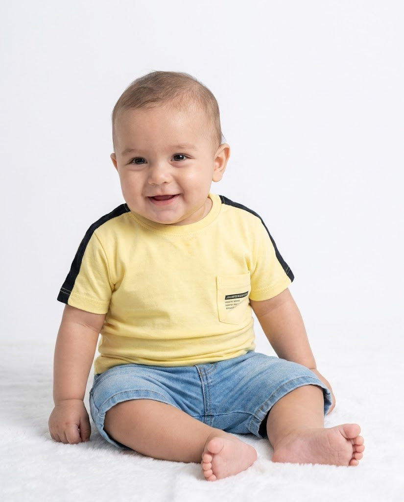 BABY BOY PRINTED HALF SLEEVES T-SHIRT