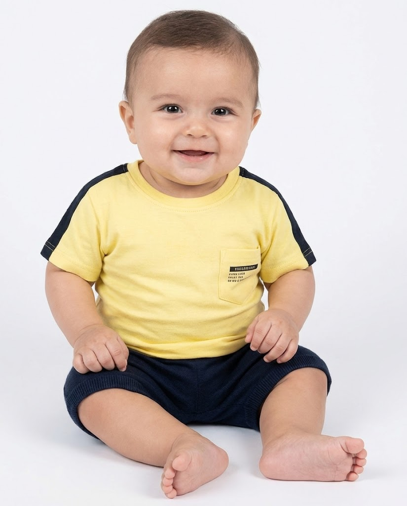 BABY BOY PRINTED HALF SLEEVES T-SHIRT