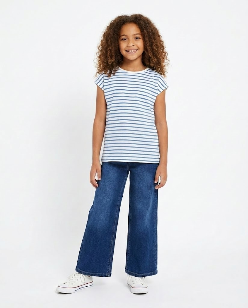 Girls Jeans Wide Leg Pant