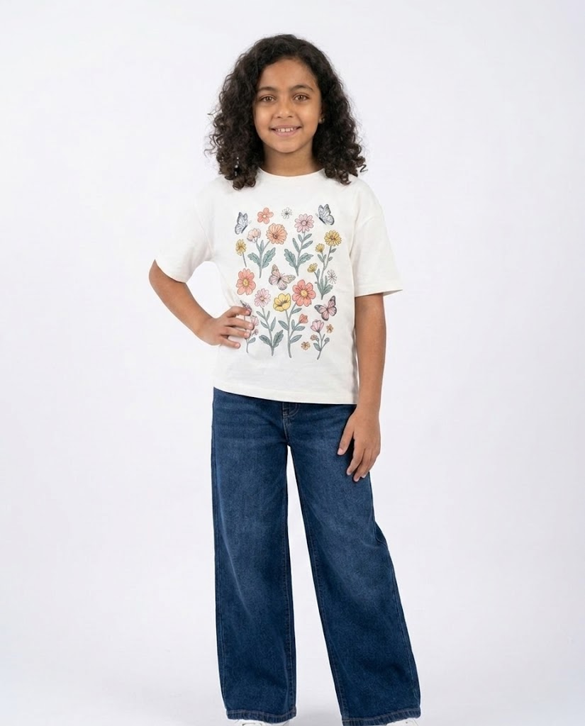 Girls Jeans Wide Leg Pant