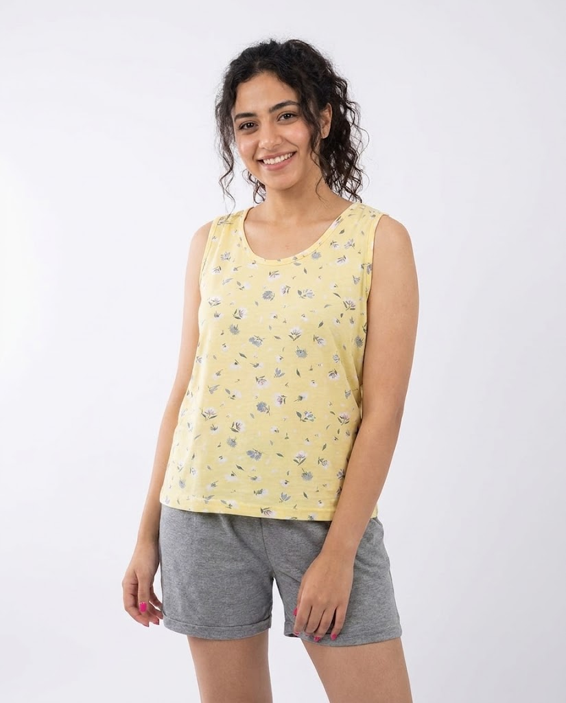 Floral Printed Womens Pajama with Shorts