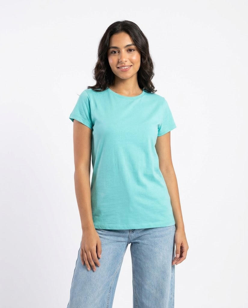 WOMEN PLAIN HALF SLEEVES T-SHIRT