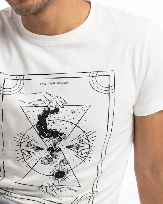 MEN PRINTED THE SUN HALF SLEEVES T-SHIRT