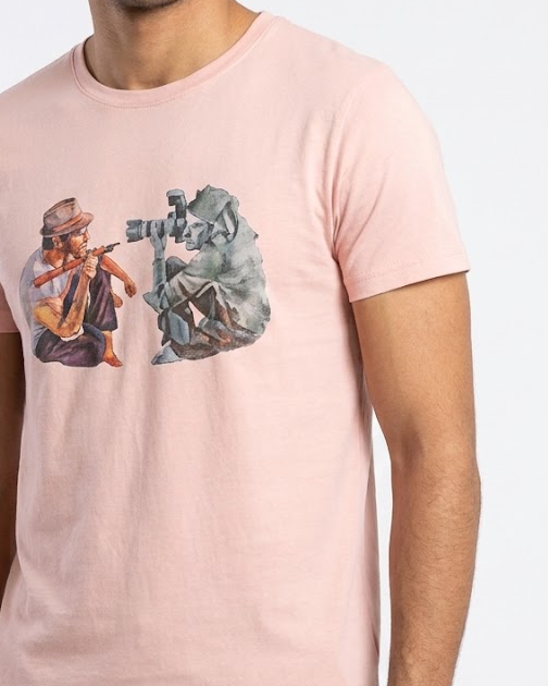 MEN PRINTED CAMERA HALF SLEEVES T-SHIRT