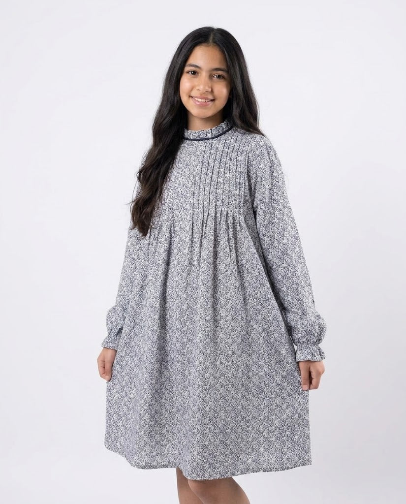 Girls Printed Long Sleeves Dress