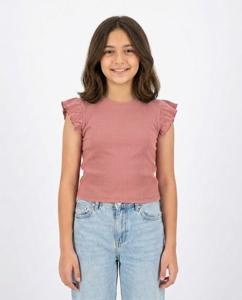 Girls Plain Half Sleeves T-shirt