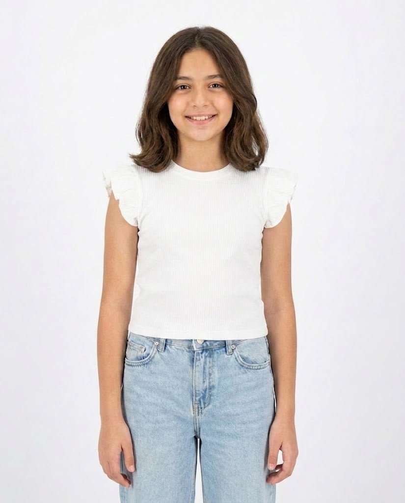 Girls Plain Half Sleeves T-shirt