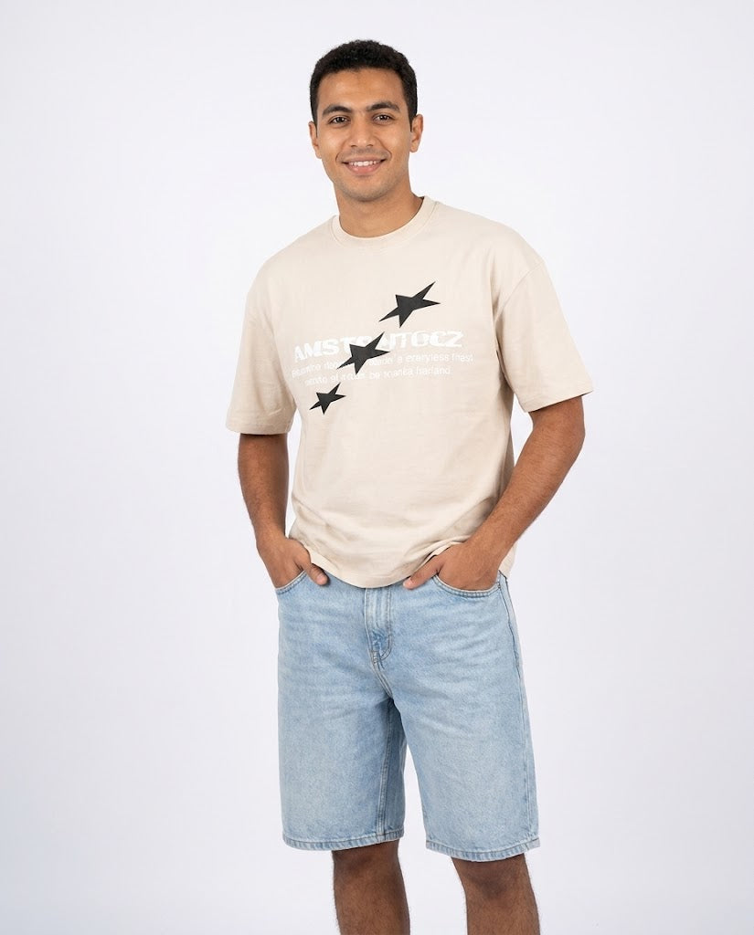 MEN PRINTED AESTHETIKA T-SHIRT OVER SIZE