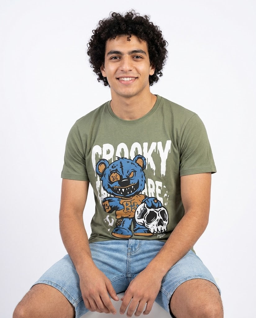MEN PRINTED HALF SLEEVES T-SHIRT