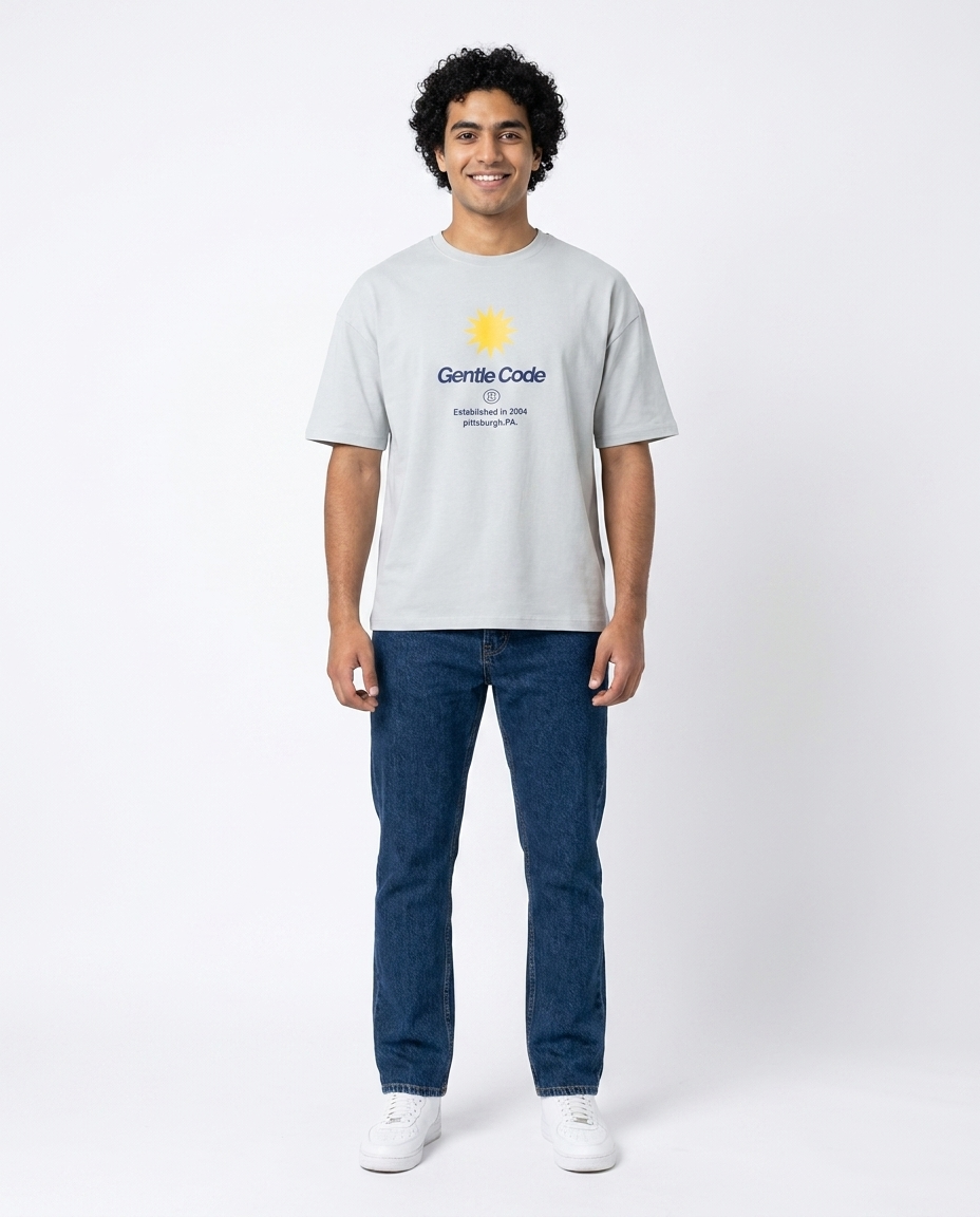 Men Printed Gntle Code Half Sleeves T-shirt