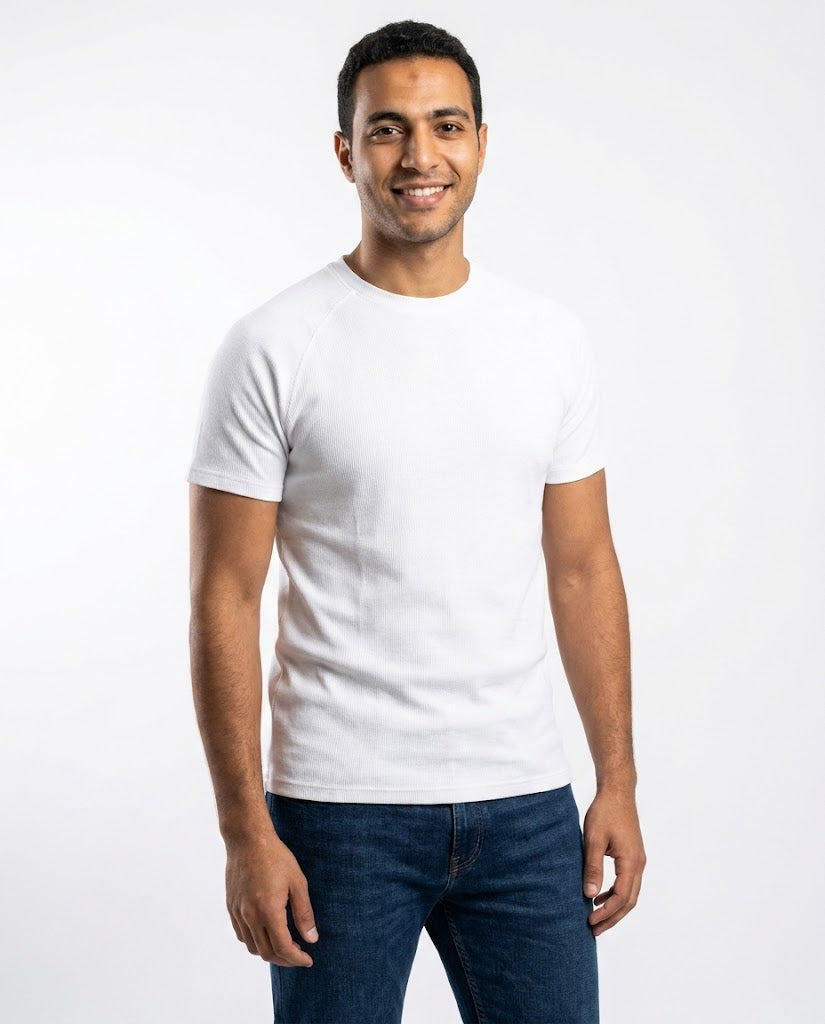 Men Pattern Half Sleeves T-shirt