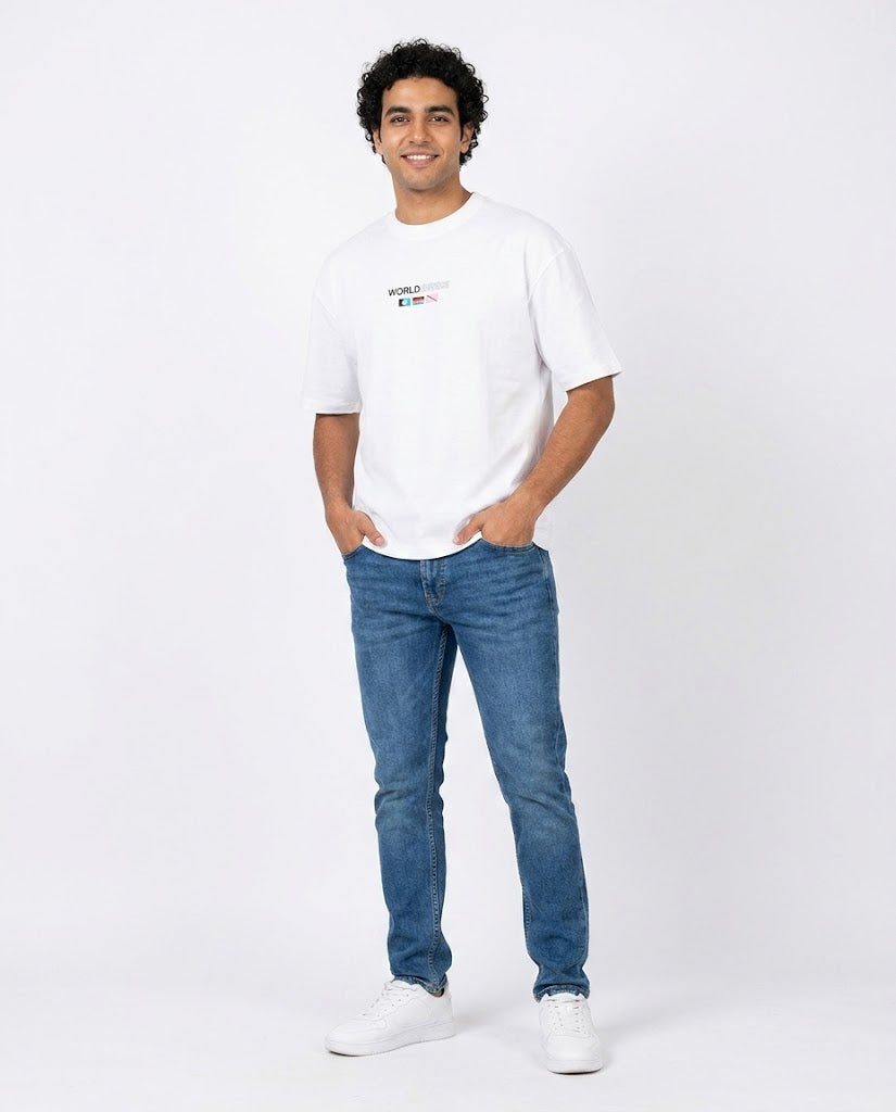 Men Printed World Studio T-shirt Over Size