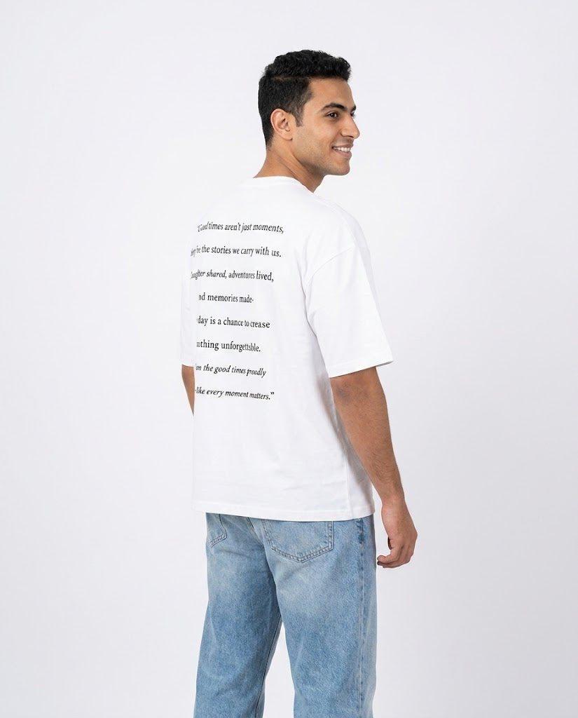 MEN PRINTED GOOD TIMES OVER SIZE T-SHIRT