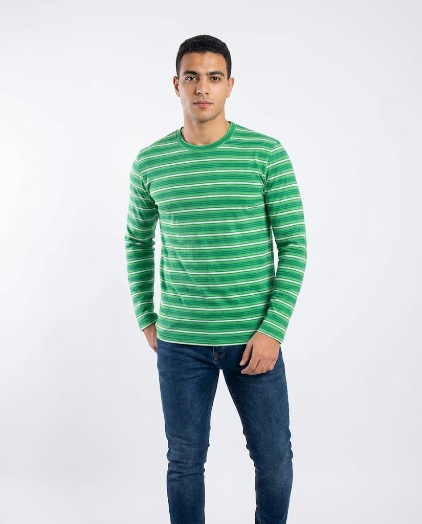 MEN STRIPPED ROUND NECK T-SHIRT