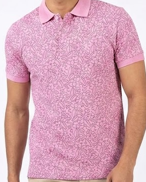 MEN PRINTED HALF SLEEVES POLO T-SHIRT