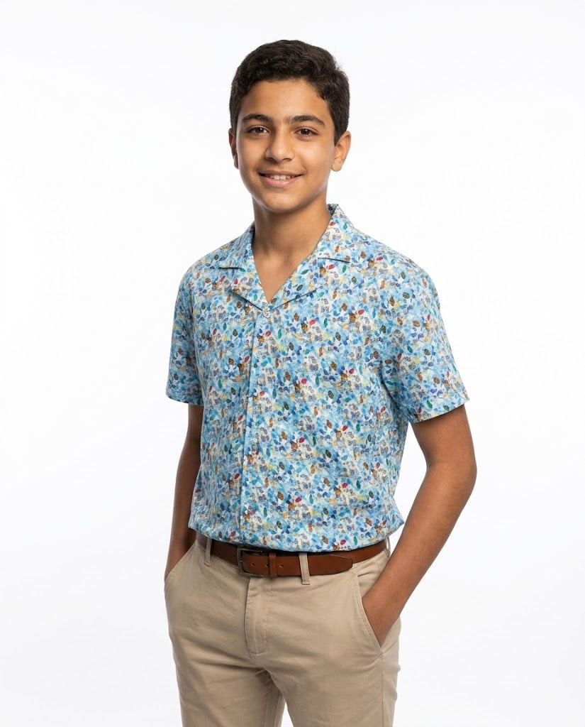 Boys Printed Half Sleeves Shirt