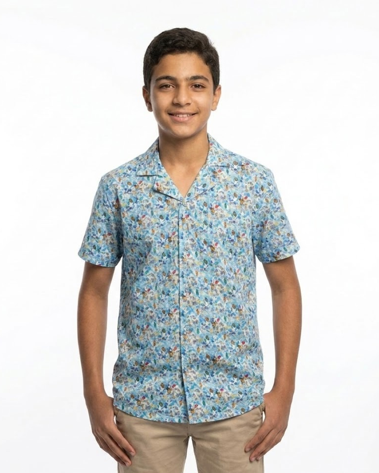 Boys Printed Half Sleeves Shirt