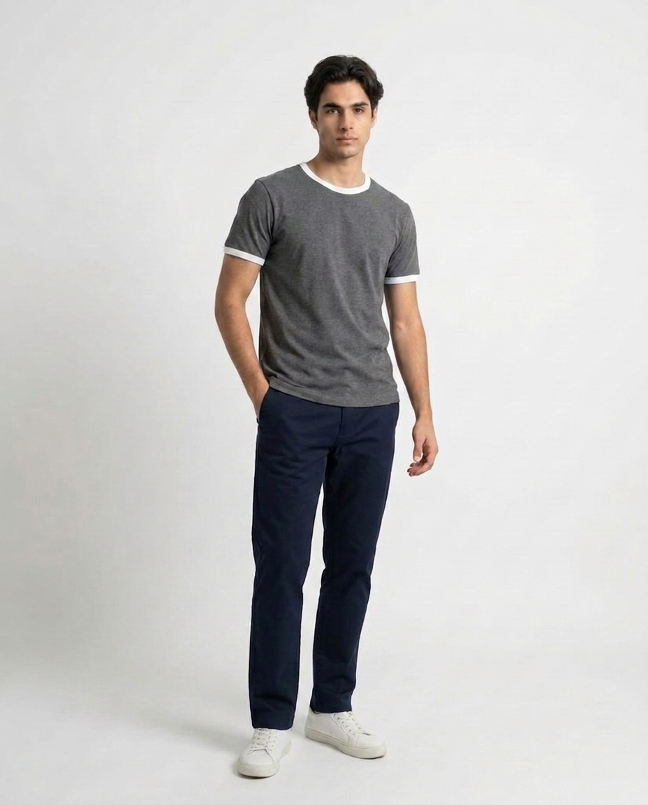 Men Plain Half Sleeves T-shirt