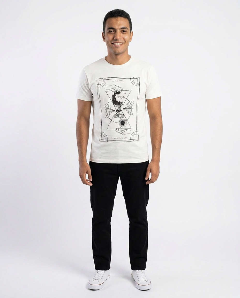 MEN PRINTED THE SUN HALF SLEEVES T-SHIRT