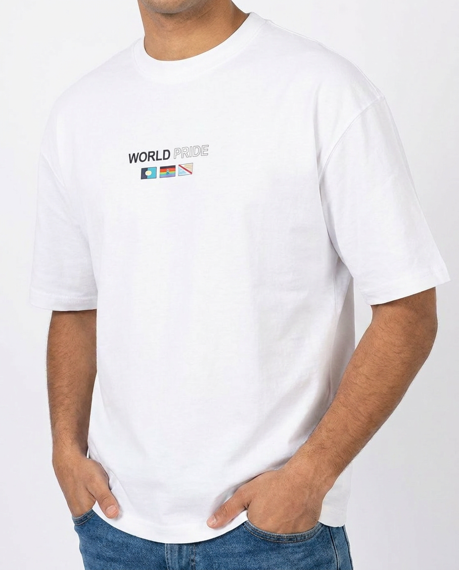 Men Printed World Studio T-shirt Over Size