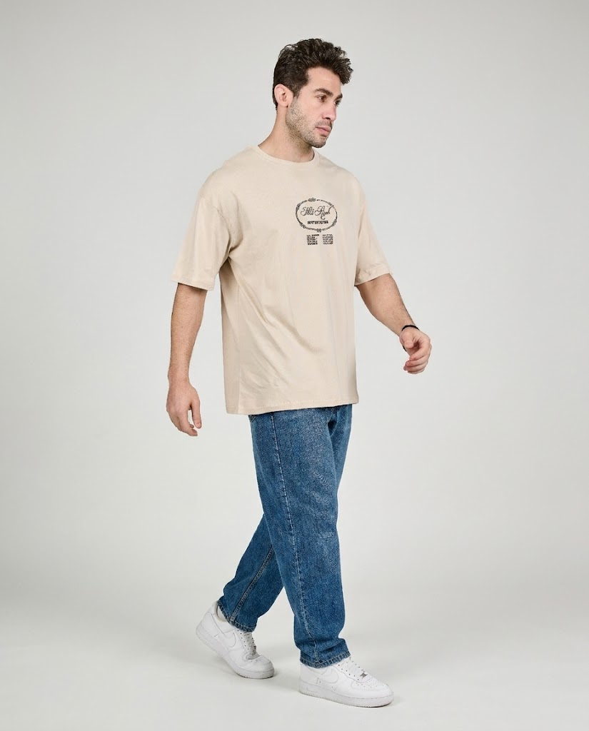 MEN PRINTED WICKED FREEDOM T-SHIRT OVER SIZE
