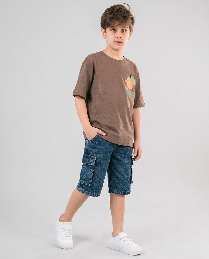 Boys Printed What To Eat T-Shirt