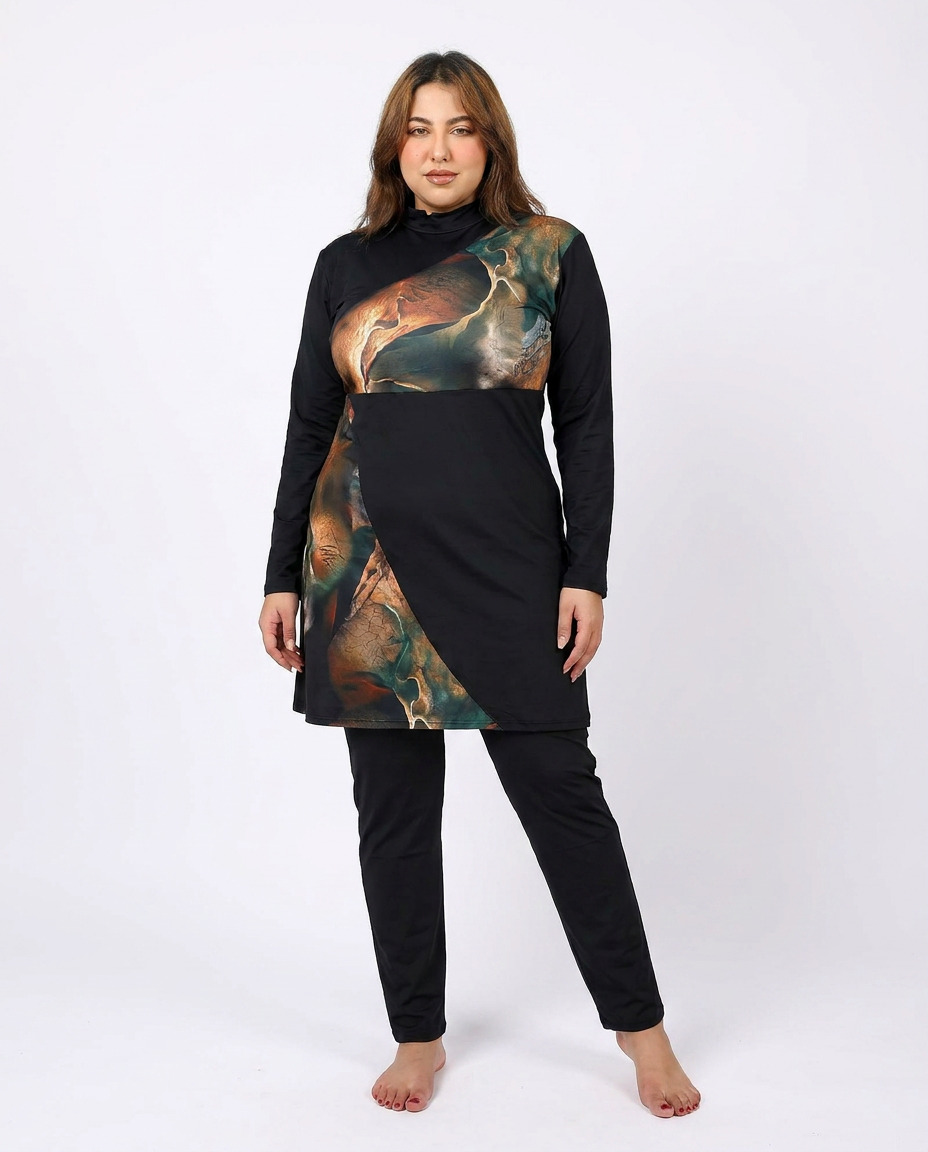 Big Size Coral Breeze Burkini Set