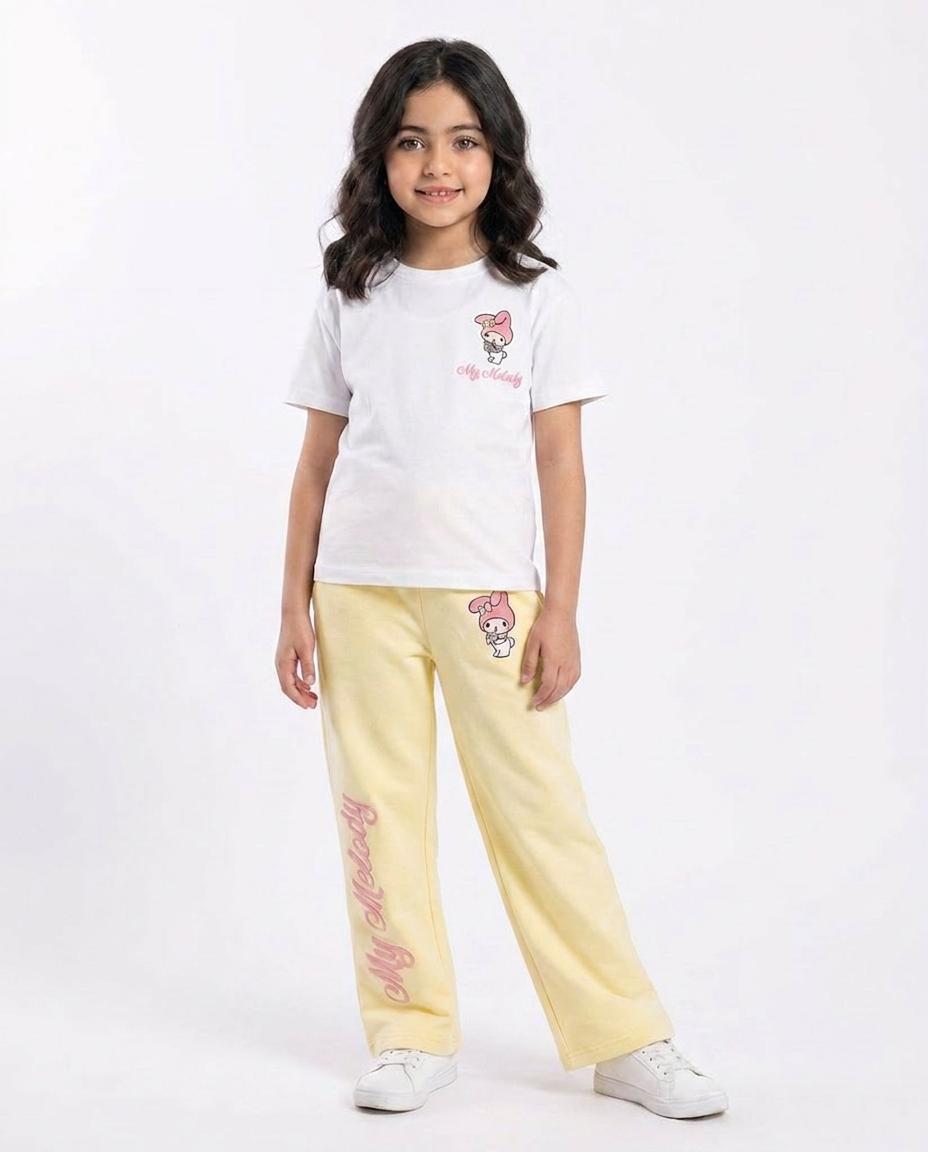 Girls Printed My Melody Wide Leg Pant