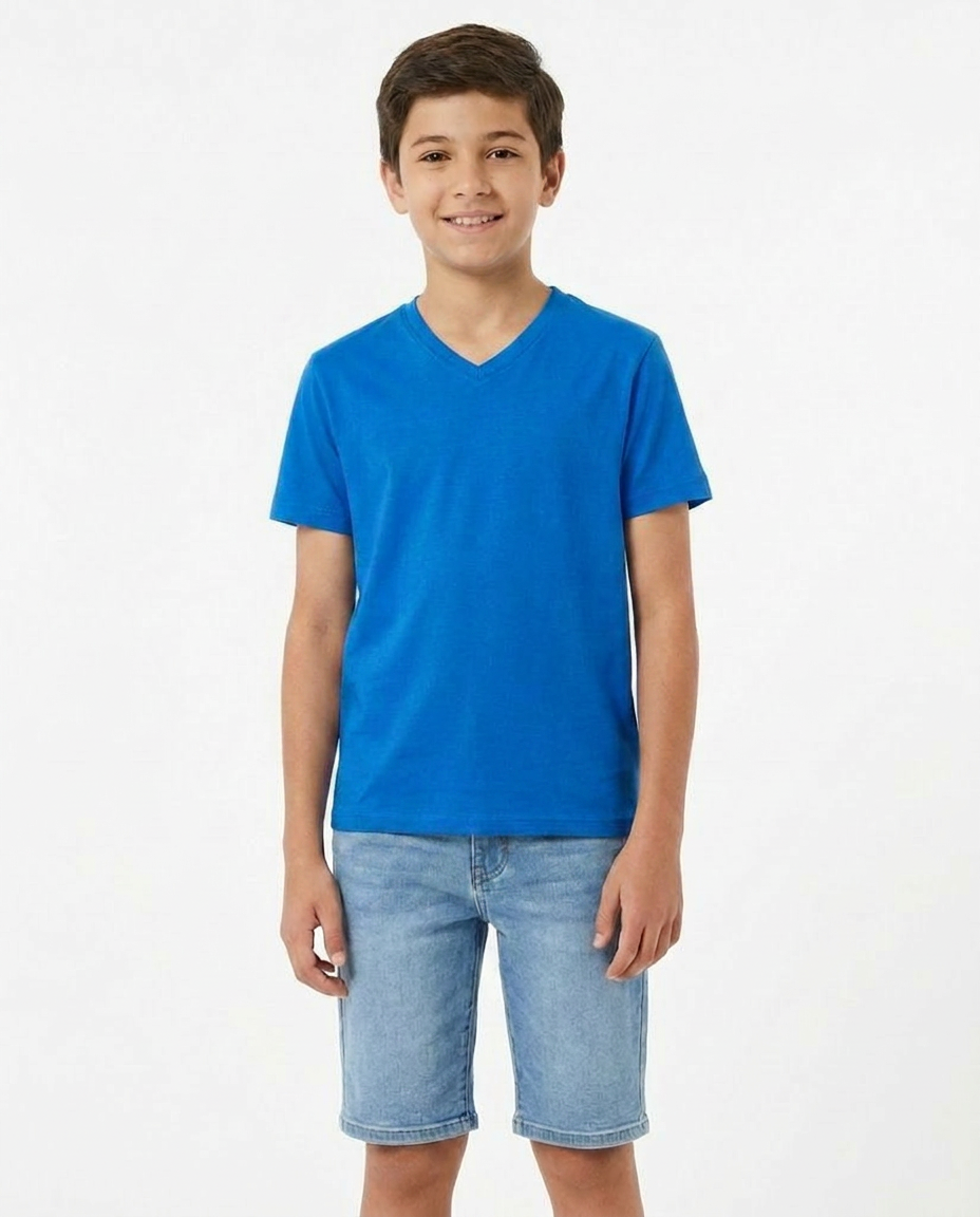 Boys Plain Half Sleeves T-shirt