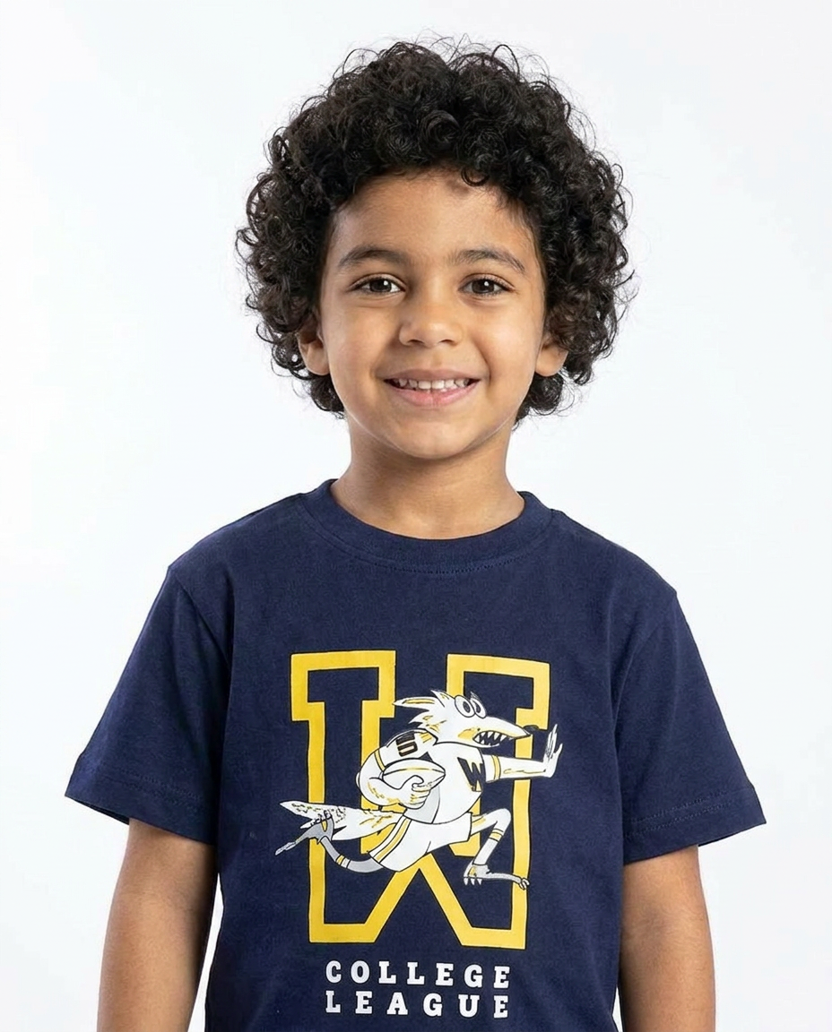 Printed College League Half Sleeves T-shirt